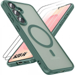 Coque de Protection - BOOLING - Samsung Galaxy S25 FE - Vert Nuit - Antichoc - Protection Cam&eacute;ra