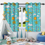 2 tk Kuu T&auml;hed Akna Kardinad Laste Magamistuba Kodu Elutuba Kaunistus Pimendav Kardin Soojusisolatsioon M&uuml;rasummutus 50x160cm 2pcs