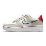 Nike Air Force 1 LV8 S50 GS Light Stone University Red Laste tossud Cream Sail Black DB1561-100 36.5