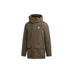 Adidas Originals Trefoil Parka Tepitud Kapuutsiga Puuvillane Jakk Meeste &Uuml;ler&otilde;ivad Puuoksa-Pruun ED5835 XS