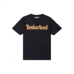 Timberland Lahtise l&otilde;ikega &uuml;mmarguse kaelusega vabaaja l&uuml;hikeste varrukatega T-s&auml;rk Meeste Topp Must A2Q72001 M