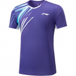 Li Ning Sports Lihtne Mugav Vabaaja L&uuml;hikeste Varrukatega T-s&auml;rk Unisex Topid Freedom-Purple AAYV039-5 XL