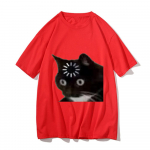 Funny Cat Emotion Print Lahtine T-s&auml;rk Kawaii Summer Fashion 100% puuvillane l&uuml;hikeste varrukatega Y2k naiste meeste riided esteetilised komplektid 2XL