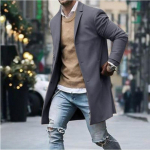 Meeste Trench-mantel Meeste villane mantel Meeste villane mantel 5XL