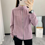 &Otilde;rnad pehmed soojad riided naiste s&uuml;gis- ja talvine paksendatud soe jope Kardigan ema jope vooder 4XL lilla