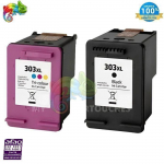 303 XL Must ja V&auml;rviline Asendus HP Kassettidele 303 303 XL Must ja V&auml;rviline Tint HP Envy Photo 6232 6230 6220 7830 6234 jaoks