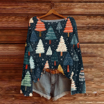 Naiste Mood &Uuml;mara Kaelusega Pikkade Varrukatega J&otilde;ulutr&uuml;kiga Vabaaja Pullover Kampsun Top M