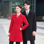 Treluoman Unisex Professional Wool Blend Workwear Overcoat L