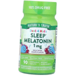 Melatoniin lastele, Just 4 Kidz Sleep Melatonin 1, Nature's Truth 90 tabletti Viinamari (72509015) 90tab Grape