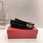 Kandilise pandlaga k&otilde;rged kontsad, kandilise varbaga lakknahast paksud kontsapumbad naiste keskmise kontsaga lamedad naiste kingad kontsad, naiste 2024 uus 42 must