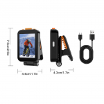 RK-X40H Loov 2-tolline mobiiliekraan Mini Selfie Vlog Monitor Heliga Versioon Projektsioon Kaugpildistamine Bluetooth must