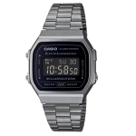 Casio - Vaikkorpus Roostevabast terasest rihm Meeste kvartsikell A168WGG-1B must