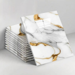 10 tk 30x30 cm Marmor Kuldne 3D Seinakleebis Iseliimuv Plaadikleebised Veekindel &Otilde;li Kodu K&ouml;&ouml;k Vannituba P&otilde;randakleebis 30X30CM