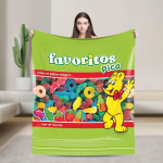 Haribo Kommi Tekid Soojad Uudsus Pl&uuml;&uuml;sist Voodipesu Viska Tekid Diivanile Voodile Dekoratiivne Flanell Voodikate 30x40in
