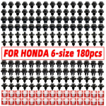 180 tk segatud autokinnitusklambrid, suruhoidja tihvti neetpaneeli komplekt segatud autoklambrid Honda Civic Accord Crv autole 180pcs