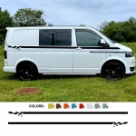 2 tk auto kleebised Volkswagen VW Transporter T4 T5 T6 matkaautole K&uuml;ljelt v&otilde;idus&otilde;iduribad Graafika Vin&uuml;&uuml;lkleebised Auto Colorful Laser