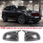 2 tk L&auml;ikiv must s&uuml;sinikmustriga tagumiste k&uuml;ljepeeglite katteid Korpuse asendus BMW X3 G01 ix3 X4 G02 X5 G05 X6 G06 X7 G07 jaoks Black-2pcs