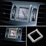 Mercedes-Benz SE CLS klassi W221 W212 C218 kuldse h&otilde;bedase kristalli stiilis keskkella raami kate jaoks Clock Frame56x