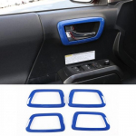4pcs Dark Blue Door Inner Handle Bowl Cover trim For Toyota Tacoma 2016-