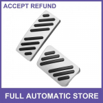 Automatic Brake Gas Pedal Cover Kit fit for Cadillac XT4 XT5 14-21 Silver Tone