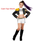 Mira Zoey Rumi Populaarsed Kost&uuml;&uuml;mid Laste T&uuml;drukud Filmitegelaste Prindid Cosplay Kost&uuml;&uuml;mid Karnevalipeo Kost&uuml;&uuml;mid Huntressi Komplekt 130cm black