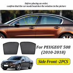 LINNUNU Magenetic Car Sunshade Windshield Curtain Side Window Sun Shade UV Protection For peugeot 508 508L 2010-2025 accessories 1th Side Front-2PCS