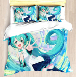 Hatsune Miku Tekikott Komplekt Tekk Voodipesu 3D Laste Voodipesu Komplekt 3-osaline 1 Tekikott Kuninglik Suurus 90X200CM