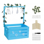 Beebipeo Kast Kapi Puidust Beebipeo Korv Riidepuudega Beebikingituste Hoiukast Pesukorv K&auml;epideme ja Vanikuga Vasts&uuml;ndinu jaoks sinine