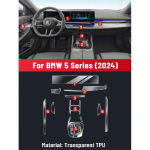 Kriimustusvastane Auto Sisekeskkonna Keskpaneeli Meediapaneeli Navigatsiooni TPU Kaitsekile BMW 5. seeriale G60 G61 2024 Kleebis Left rudder driving