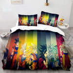 Jaapani Anime Draakoni Palli Tekikate Goku Voodipesu Komplektid Poistele Lastele Teismelistele Tekikate Padjap&uuml;&uuml;rid Laste J&otilde;ulukink EU Single(135*200cm)3pcs