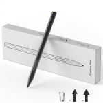 Stiluspliiats Microsoft Surface'ile 4096 r&otilde;hutundlikkust Kustutuskumm K&uuml;lgmine nupp &Uuml;hildub Surface Pro 11/10/9/8/7/7+/6/5-ga must