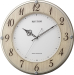 RHYTHM H&auml;&auml;letu Seinakell Elav Puidus&uuml;&uuml;ga x 8MY506SR23 Raadiojuhitav Kell, Loodus, Viimistlus, 32,0 4,7cm,