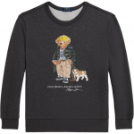 Polo Ralph Lauren Polo Bear Multikakujutisega Kampsun &Uuml;mmarguse kaelusega Pikkade varrukatega Laste pluusid 323979490-001 S