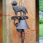Rustikaalne Koer Malmist K&auml;sitsi V&auml;ndatav Seinakell Talumaja Aktsendid K&auml;sitsi Valmistatud Retro Kodu Aia Seinale Paigaldatav Dekoratsioon Tere Uksekell Light Grey