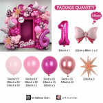 Roosa Barbie Seeria Vibu 32 Tolli Roosi S&uuml;nnip&auml;eva Teema T&uuml;druk S&otilde;brap&auml;ev Sisekaunistuse Komplekt set 1