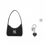 MLB New York Yankees 25FW Klassikaline NY Logo Kerge Mitmek&uuml;lgne Nailonist &Otilde;lakott Naiste &Otilde;lakott Must 3ABQB045N-50BKS Basic Set (Bag)