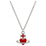 Vivienne Westwood Fabianna Saturn Retro Tulepunane S&uuml;da Kaelakee Unisex kaelakee H&otilde;bedane 630203HS-02P420 Basic Packaging-Dust Bag+Box