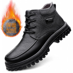 S&uuml;gissaapad meestele Mustad meeste saapad Mood Talvised pl&uuml;&uuml;sist pahkluusaapad Retro mootorrattasaapad botas para hombre Suur suurus 38-51 38