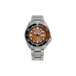 Seiko 5 Seeria Sukeldumiskell Helendav Mehaaniline Liikumine Roostevabast Terasest Rihm Meeste k&auml;ekellad Oranž SRPJ47K1 Regular Watch Box