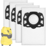 Karcher WD2 / WD3 / KD3 seeria jaoks 4 tk tolmu kogumiskotti Tolmuimejad Mittekootud kangast kotid For Karcher WD2 / WD3 / KD3 Series must