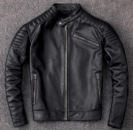 Hiina suuruses meeste nahktagi P&auml;ris lehmanahast meeste ehtsast nahast riided Mood Vintage Motor Biker Style jakk Nahast mantel Aasia suurus 5XL musta nahktagi v&auml;rvi