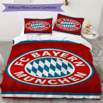 FC Bayern M&uuml;ncheni Muster Voodipesu Tekikott Tekikoti Kate Padjap&uuml;&uuml;r Kodukaunistus S&uuml;nnip&auml;evakingitus (1 * tekikott + 2 * padjap&uuml;&uuml;ri ilma s&uuml;damikuta)45 135x200cm