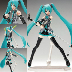 14cm Anime Hatsune Miku Figma 014 &Uuml;hine Liigutatav N&auml;gu Vahetav Karbis Nukk PVC Tegevuskuju Dekoratsioon Mudel M&auml;nguasi blue
