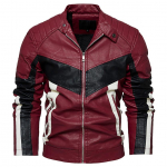 Winter Stand Collar Meeste Nahkjakk Meeste Plus Velvet Mootorratta PU Nahkjakk Meeste L