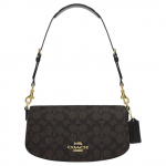 K&auml;ekott Andrea 24 Klassikaline Monogramm Eemaldatav &Otilde;larihm PVC Nahast T&otilde;mblukuga &Otilde;lakott Keskmine Naiste Kotid P&auml;hklipruun Must CV973-IMXAQ Basic Set (Bag+Dust Bag)