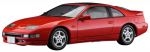 Hasegawa Nissan Fairlady Z 300ZX Twin Turbo 2by2 Plastikmudeli komplekt HC59 1/24 (Z32) (1989)