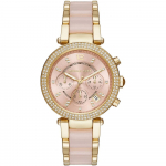 Michael Kors MK6326 Parker Roosa sihver naiste k&auml;ekell 39mm kuld