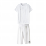 Under Armour Kiiresti kuivav treeningpusa &uuml;mmarguse kaelusega Hingav l&uuml;hikeste varrukatega Niiskust eemaldavad pingutusn&ouml;&ouml;riga l&uuml;hikesed p&uuml;ksid Vabaaja spordikomplekt 21500140-100+1372691-100 M