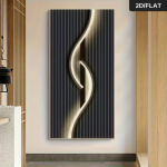 1 tk 2D lame raamita kaasaegne minimalistlik stiil valgust ja varju dekoratiivne maal, sobib elutuppa, esikusse ja koridori (as the picture,50x100cm No Frame)