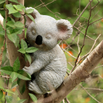 Aia loomad Koala kaunistused magavad koalad Kuju simuleeritud jumalik skulptuur